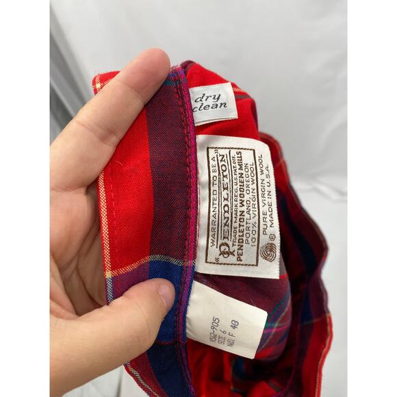 Pendleton Vintage Miss plaid wool fall midi skirt - Picture 4 of 4